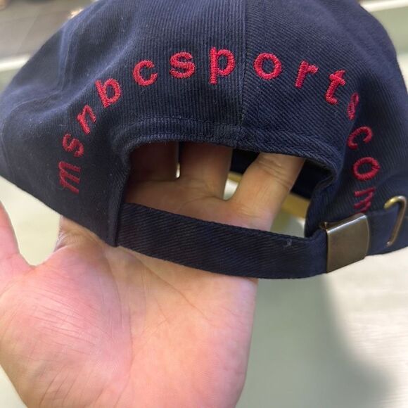 Vintage 90’s Men's NBC Sports 6‎ Panel Semi-Flat Baseball Trucker Hat Cap OSFA - Picture 4 of 7